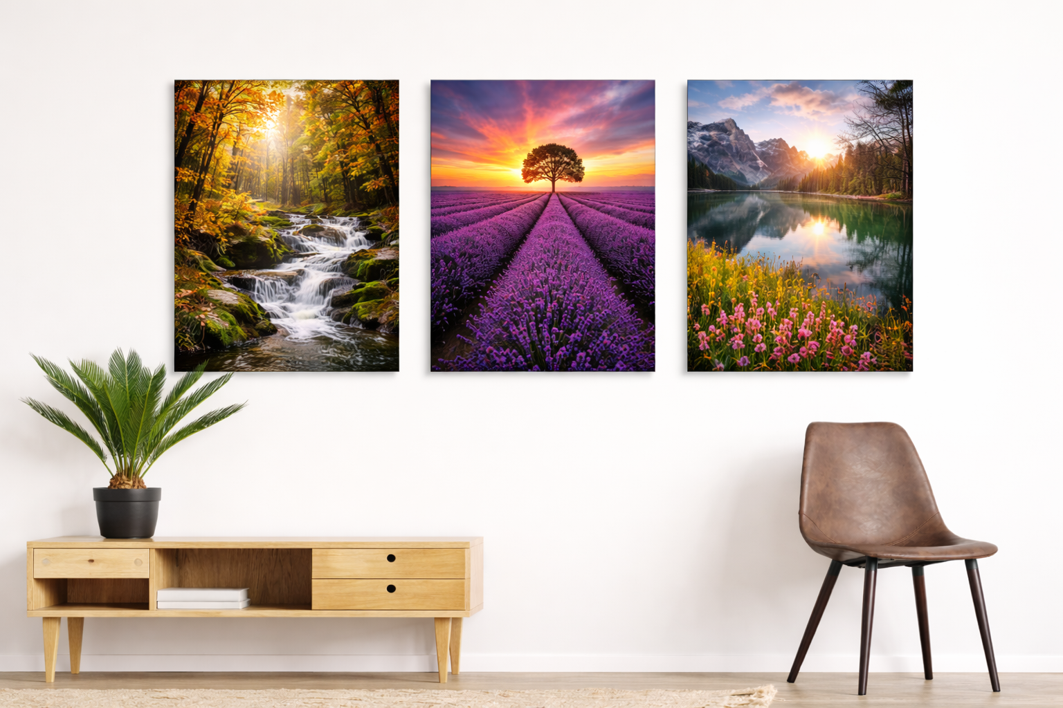 Metal Print in living room